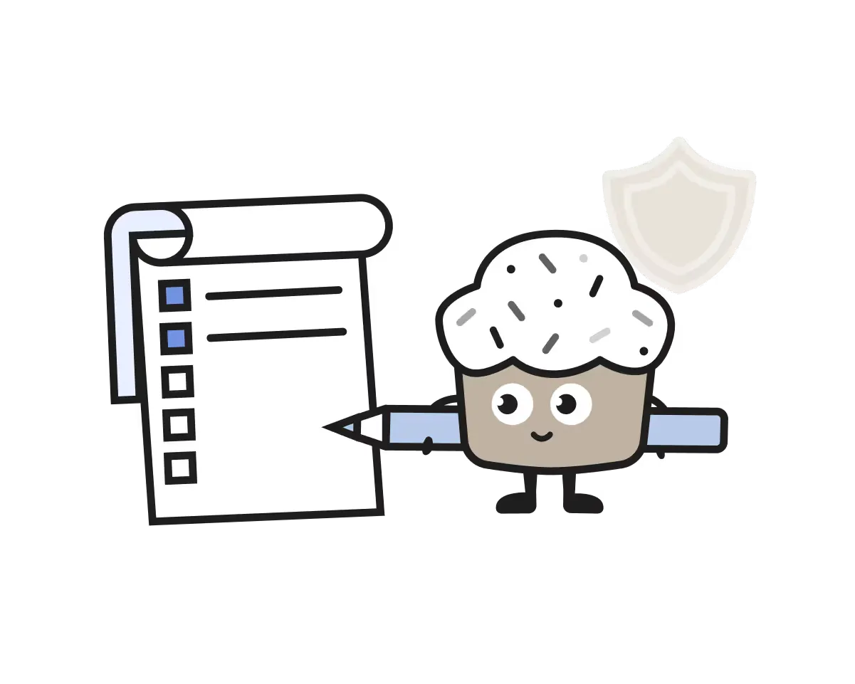 Cakewalk character with a checklist representing IT and security team workflows