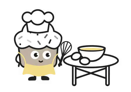 Cakewalk yellow chef mascot character