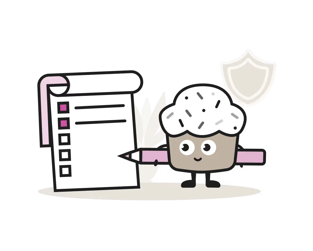 Cakewalk checklist character illustration